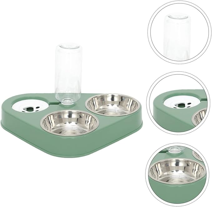 NOLITOY Automatic Pet Water Dispenser Stainless Steel Food Bowls Capacity Cat Water Bowl for Dogs and Cats Non-Leak Design Healthy Feeding