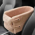 Waggle Portable Pet Nonslip Car Seat with Seat Belt (Chocolate, Free Size)