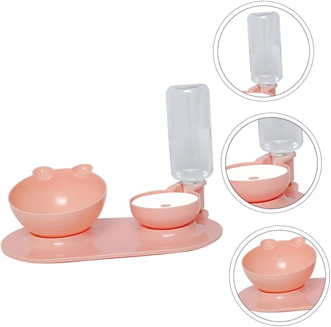 Angoily Automatic Cat Water Dispenser Elevated Feeding Bowl Pet Supplies for Cats and Dogs Easy to Tilted Design to Protect Neck