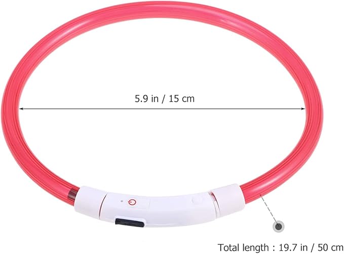 KESYOO Led Glowing Dog Collar USB Rechargeable Pet Collar for Night Safety -Saving Design for Shapes