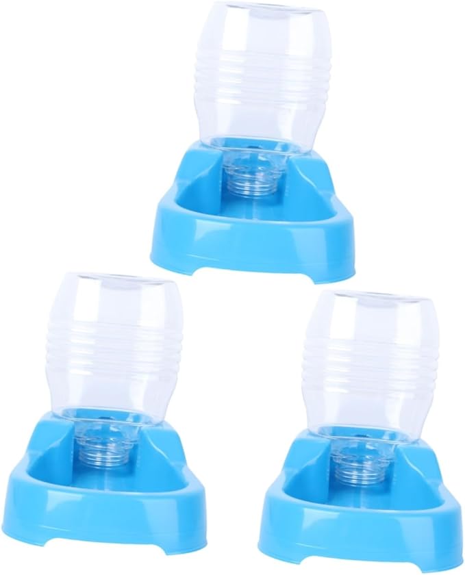3pcs Dog Water Feeder Bowl Creative Pet Drinking Station for Puppies and Dogs Automatic Dispenser Smooth Non-tip Design for Home Use