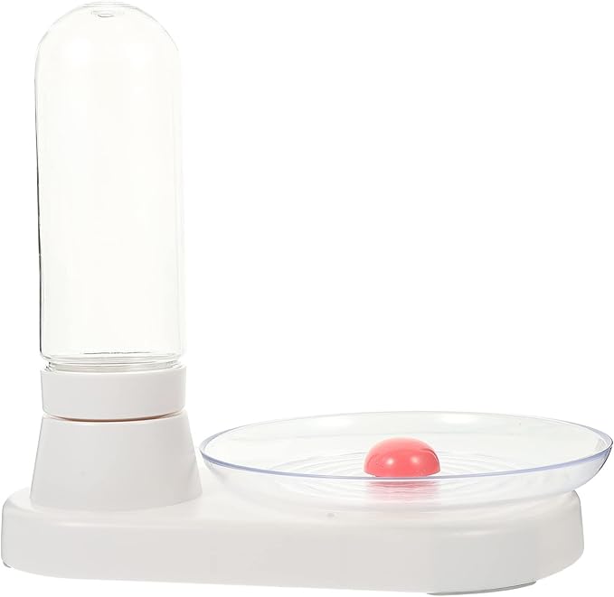 Automatic Water Feeder White Pet Water Dispenser Capacity Lightweight Drinking Tool for Home Use Easy to Carry Practical Design