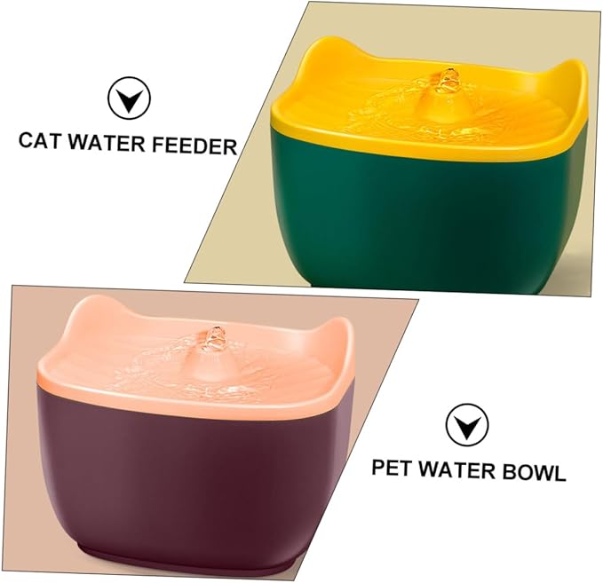 BESPORTBLE 1pc Automatic Pet Water Bowl Quiet Operation Cat Ear Design Automatic Refilling System for Cats and Dogs and Practical Water Dispenser Random Color