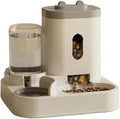 Automatic Feeder Dog Cat Food Bowl with Water Fountain Large Capacity Pet Storage Dispenser Container Puppy Accessories(Gray)