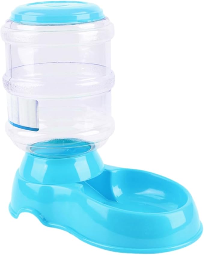 Automatic Pet Food and Water Dispenser Capacity for Cats and Dogs Non-Skid Base Safe Feeding for Puppies and Other Animals Blue