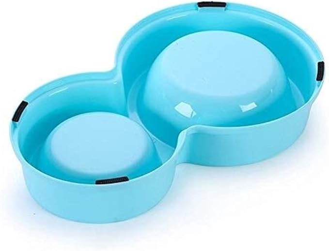 Automatic Feeders Stainless Steel Dog Bowl Pet Double Bowls Plastic 8 Shaped Cat Food Bowls Water Container for Puppy Small Dogs
