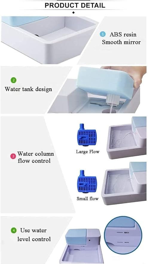 Pet Water Dispenser,Automatic Dog Waterer, Automatic Dog Water Bowl for Cats Dogs Birds Outdoor Small Animals, 1.8 Liters Pet Water Fountains