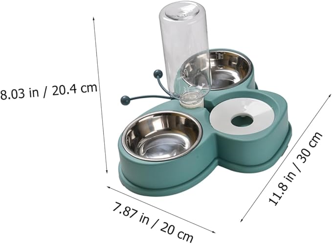 Happyyami Pet Waterer Feeder Automatic Dog Feeder Kitten Puppy Water Dispenser Safe Easy Cleaning