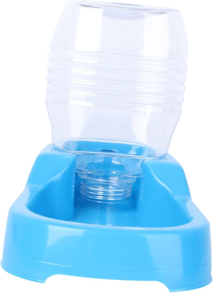 Pet Water Feeder Creative Automatic Drinking Tool for Dogs and Puppies Unique Design Non-tip Smooth Surface for Home and Pet Shops Blue