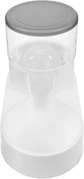 GLEAVI Automatic Pet Feeder Dispenser for Dogs and Cats Spill-Resistant Feeder Bowl with Food Fountain Indoor Use Gray Pet Feeding Dish