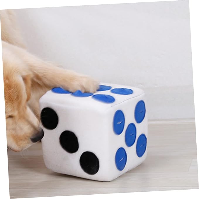 BESPORTBLE Funny Plush Dog Dice for Pets Creative Sniffing Training Plush Interactive Soft Animal for Puppies and Dogs Easy to Clean Playmate