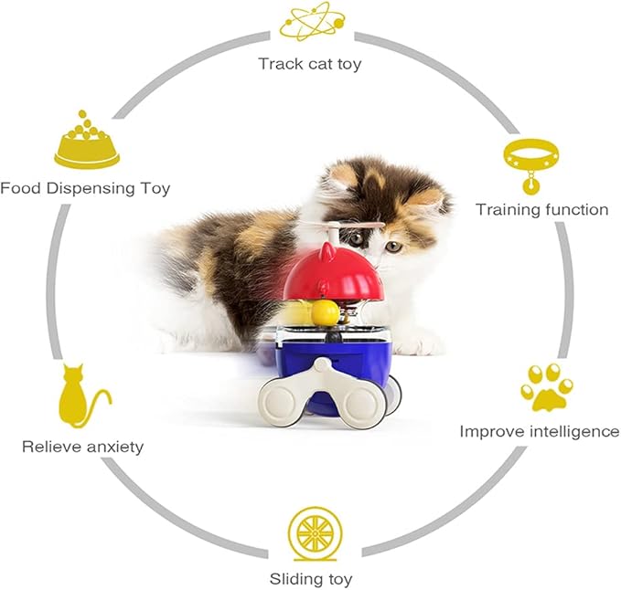 for Interactive Food Dispenser Automatic for Feeder Training Treat Adjustable Funny Pet Leaking Foo