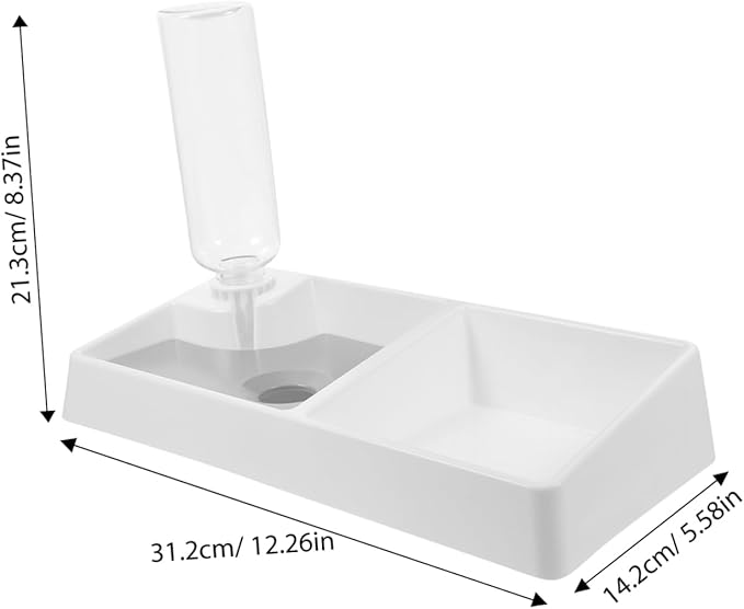 Sosoport Cat and Dog Automatic Water Dispenser Pet Feeder Bowl Spill-Resistant Design Cat Water and Food Dispenser for Kitten Puppy