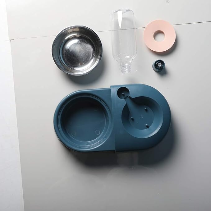 Mipcase Creative Automatic Pet Feeding and Drinking Bowl Non-tip Design Removable Bowls for Cats and Dogs Convenient Dual Function for Food and Water