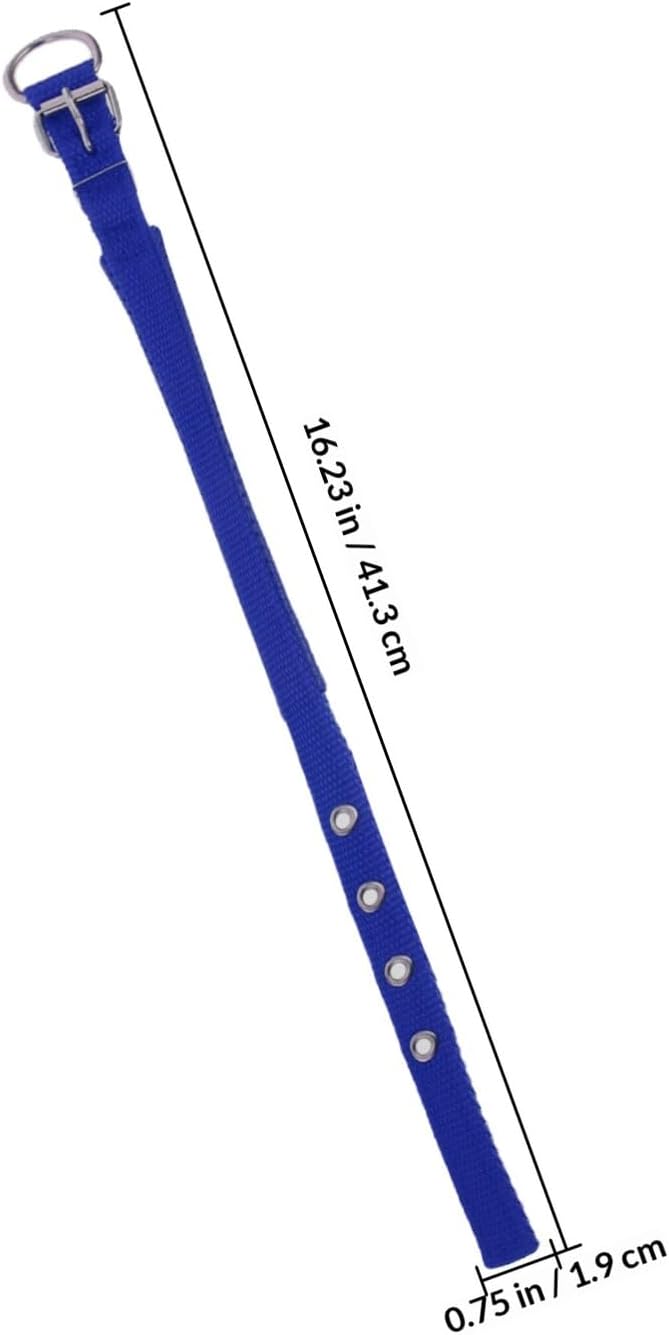 Adjustable Pet Collar with Alloy Buckle Soft Polyester Dog Collar for Small to Medium Dogs Outdoor Use in Royal Blue