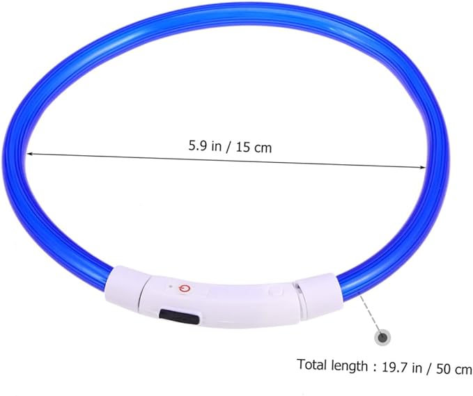 Led Dog Collar USB Rechargeable Glowing Pet Collar for Night Safety Pet Light Harness