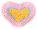 Heart-Shaped Rose Snuffle Mat for Dogs and Cats, Washable Pet Nose Work Mat, Interactive Feeding Mat to Relieve Boredom and Stress (V2)