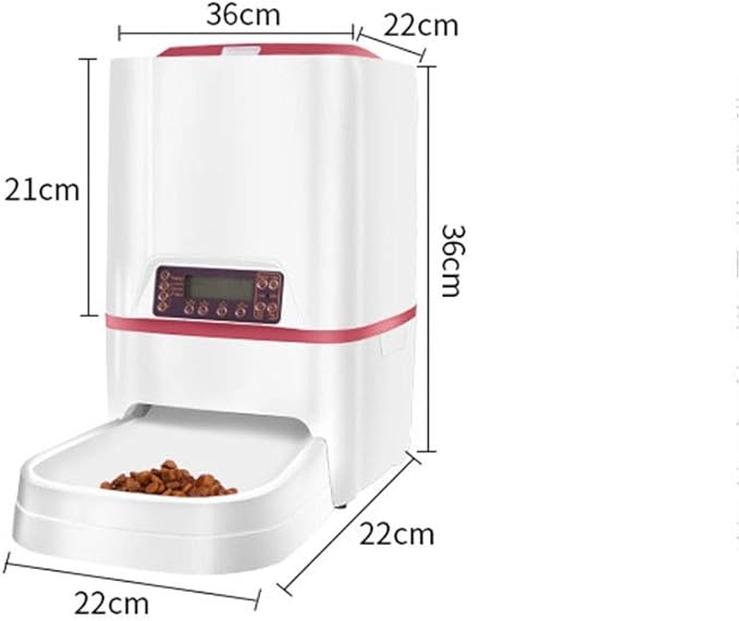 feeders Pet Intelligent Automatic Feeder Cat Dog Timer is Not Quantitative Feeder 6 Liters Bulk Food Card Dual Power Escort