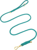 Durable Handwoven Dog Leash for Small & Medium Dogs, 5/16 inch Rope Lead with Anti-Tangle Swivel Clip, Soft & Lightweight, 5FT Long – Ideal for Daily Walking & Training (MARRS Green)