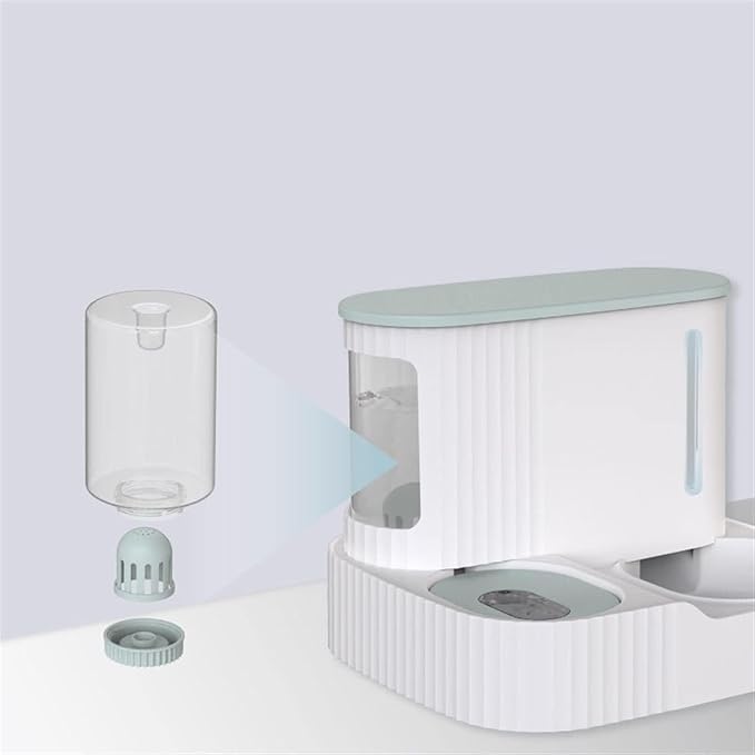 Dual-Use Automatic Pet Feeder & Water Dispenser for Cats & Dogs, Non-Electric Gravity Food & Water Bowl