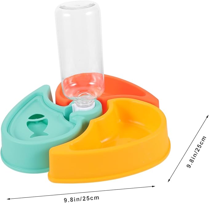 Kisangel Cat Food and Water Bowl Automatic Pet Feeder Dry and Wet Food Separation Non-Skid Design for Cats and Dogs Easy to Capacity for Multiple Pets