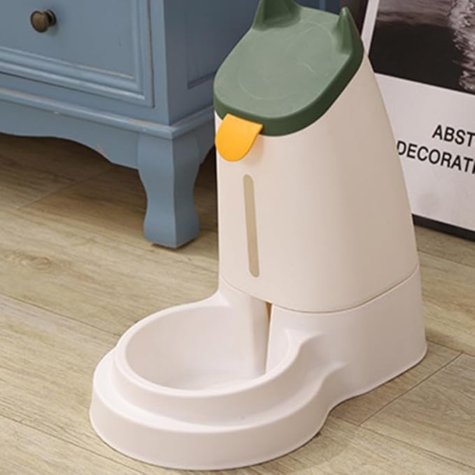 Water Dispenser Automatic Feeder and Water Feeding Watering Pet Feeder Feeder Water Feeder (Cloud White)