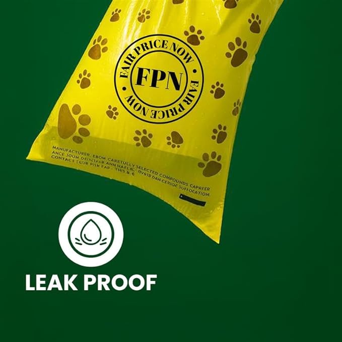FPN Dog Poop Bags – 16 Rolls - 240 Bags, 13″ x 9″, Fits Most Dispensers –Biodegradable, Leak-Resistant & Earth-Friendly Pet Waste Bags (Lemon)