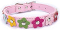 Mini Colorful Flower Puppy Dog Collar Girl Cat Collars Pink M