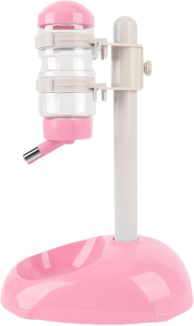 Haofy Elevated Water Dispenser for Pets with Height Adjustable 500ml Automatic Feeder Capacity and Easy to Clean Anti Leakage and Design for Puppies Ideal for Home, Travel and Training (L)