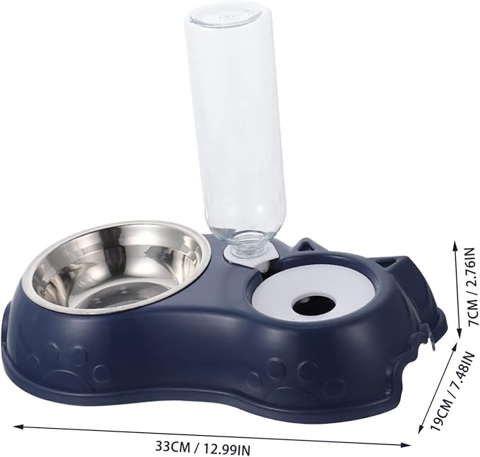 BESPORTBLE 1set Automatic Pet Feeder Dual Bowls for Cats and Dogs Non- Design Easy to Food and Water Dispenser for Busy Pet Owners Stylish Home Decor
