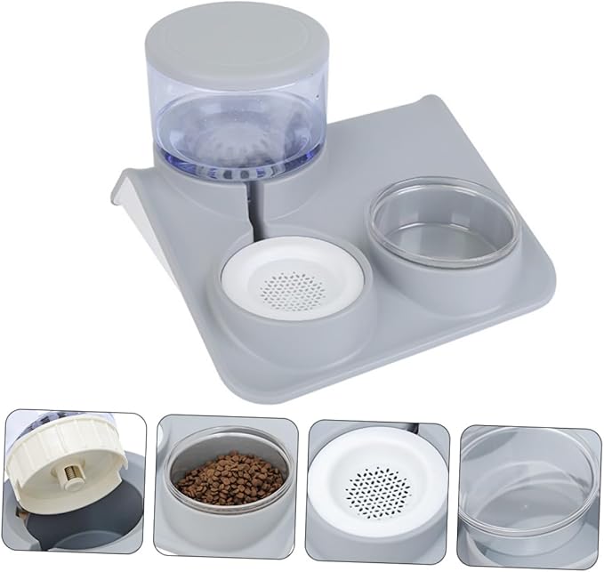 Automatic PET Water Feeder and Eating Bowl for Dogs and Cats Dual-Use PET Supplies Stainless Steel Design Non-Slip Base Easy to Clean