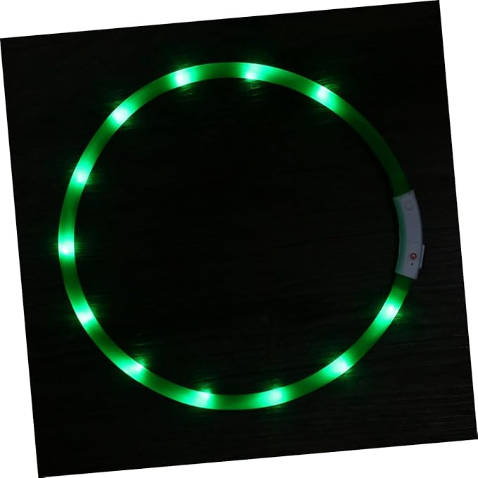 HANABASS Led Dog Collar Flashing Lights USB Rechargeable Pet Collar for Night Safety