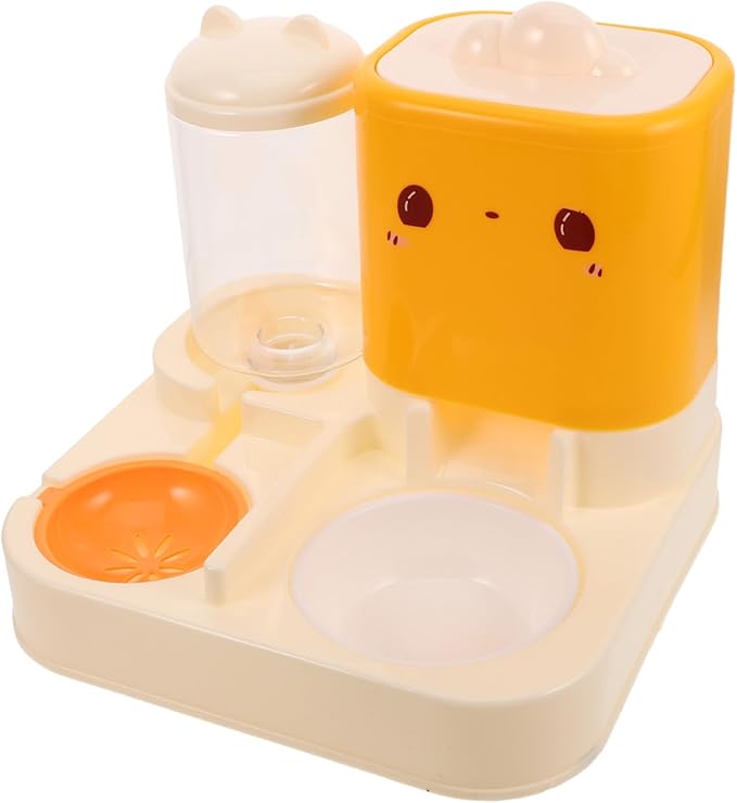 KESYOO Automatic Cat Feeder Water Dispenser Double Bowls Pet Food and Water Feeder Dog Bowl