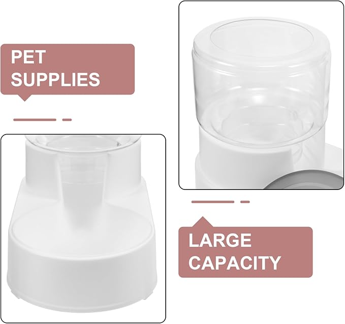 Automatic Pet Food Dispenser for Cats and Dogs Gravity-Based Feeder Bowl Easy to Fill