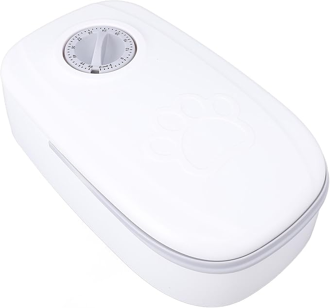 Automatic Pet Feeder Intelligent Timed Dry Wet Food Bowl for Dogs Cats Medium Rugged and Easy to Clean White (Grey)