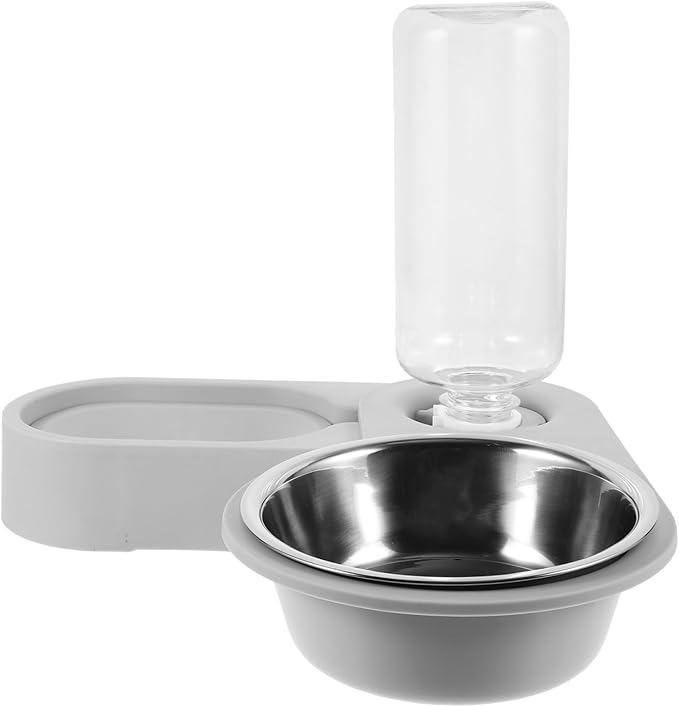 BESPORTBLE Multi-Function Pet Feeder Automatic Water Container Stainless Steel Cat Bowl Slow Feeder for Cats Dogs