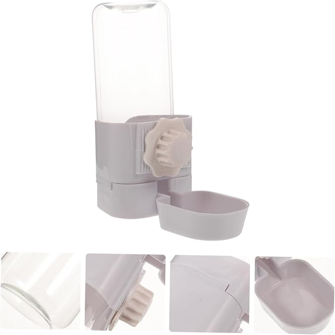 Kisangel Automatic Hanging Dog Water Bottle Pet Cat Water Dispenser Kennel Waterer Portable Cage Mounted Feeder for Pets Easy to Clean and Stable Design