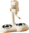 Standing Water Dispenser for Pets, Automatic Food and Water Dispenser for Cats, and Kittens, White