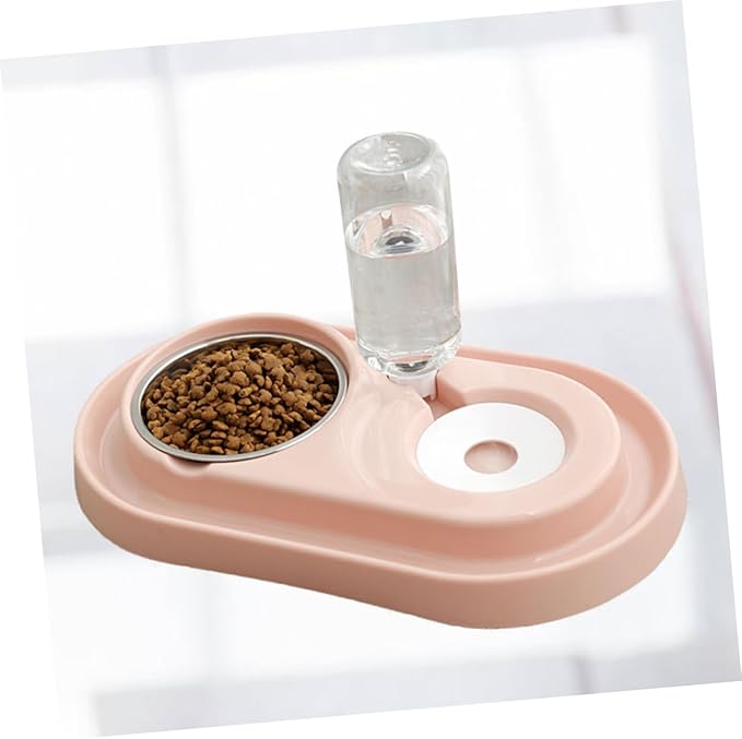 Automatic PET Water Feeder Dual-use Plastic Water Dispenser Stainless Steel Bowl for Dogs and Cats Small PET Drinking Station Easy to Clean and Install