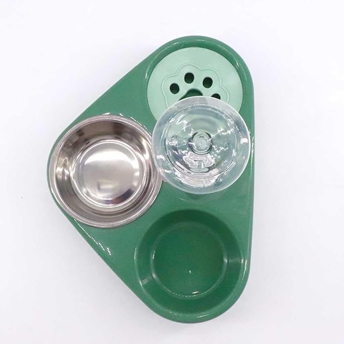 Pet Dog Feeder Automatic PP Cat Bowls Dog Cage Accessory Food Water Pet Feeding Feeder Water Dispenser Dog Supplies(Blue)