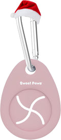 Dog Poop Bag Holder Charm for Hands-Free Carry of Used Poop Bag, Durable Eco-Friendly Silicone Dog Walking Accessory with Carabiner Clip-Blush Pink