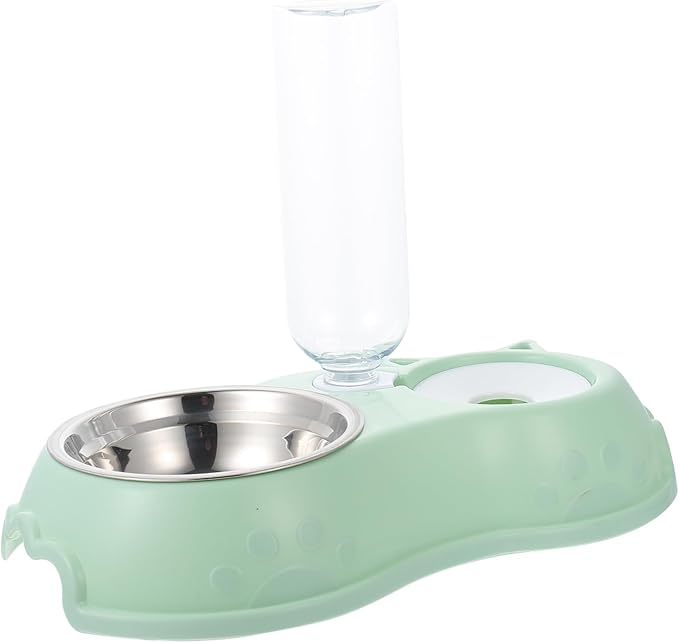 Milisten 1set Pet Double Feeder Automatic Water Dispenser Detachable Bowl for Convenient Feeding and Hydration Opaque Design for Fresh Food and Pet Shops