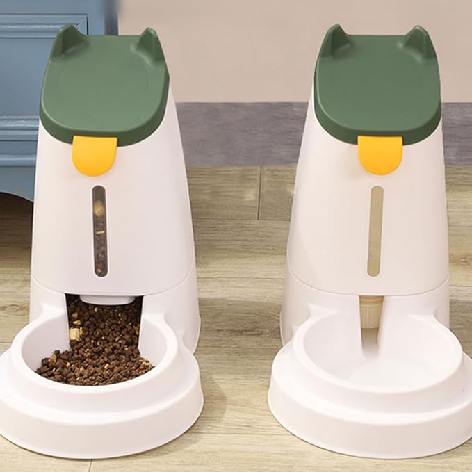 Water Dispenser Automatic Feeder and Water Feeding Watering Pet Feeder Feeder Water Feeder (Cloud White)
