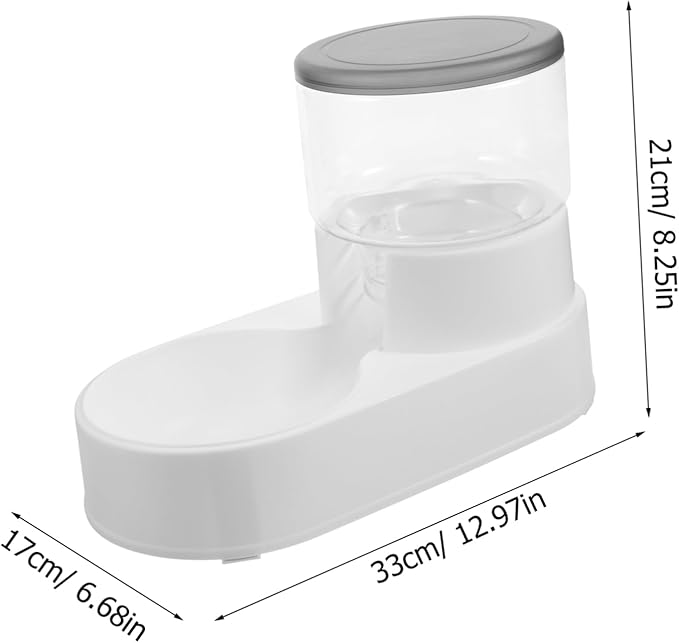 GANAZONO Automatic Pet Feeder Dispenser for Dogs and Cats Gravity Feeding Food Bowl with Texture for Easy Monitoring Durable Design with Capacity for Convenient Use