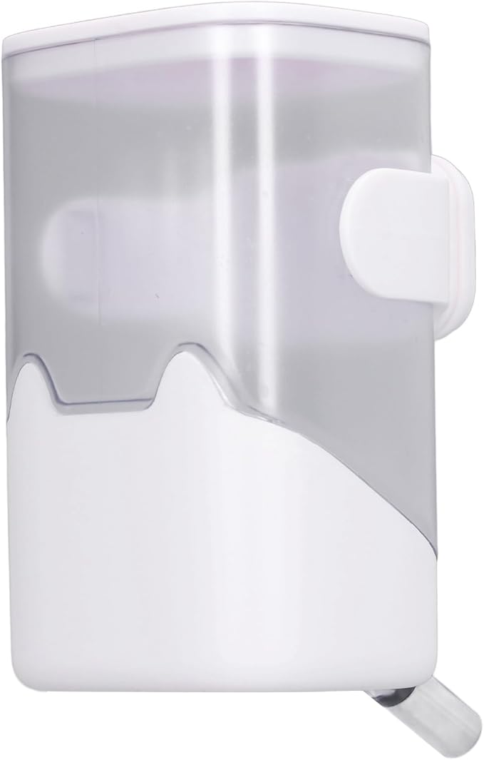 Pet Water Feeder, Food Grade Plastic Automatic Feeders Pet Water Dispenser with Stainless Steel Ball Cage Hanging Design for Cat Dog Rabbit, 3.9 x 4.7 x 6.9in