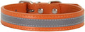 Anti lost Leather Luminous Collar Pet Collar Reflective Belt Pet Accessories 2pcs orange XS 1.5cm*30cm Neck 19cm 27cm
