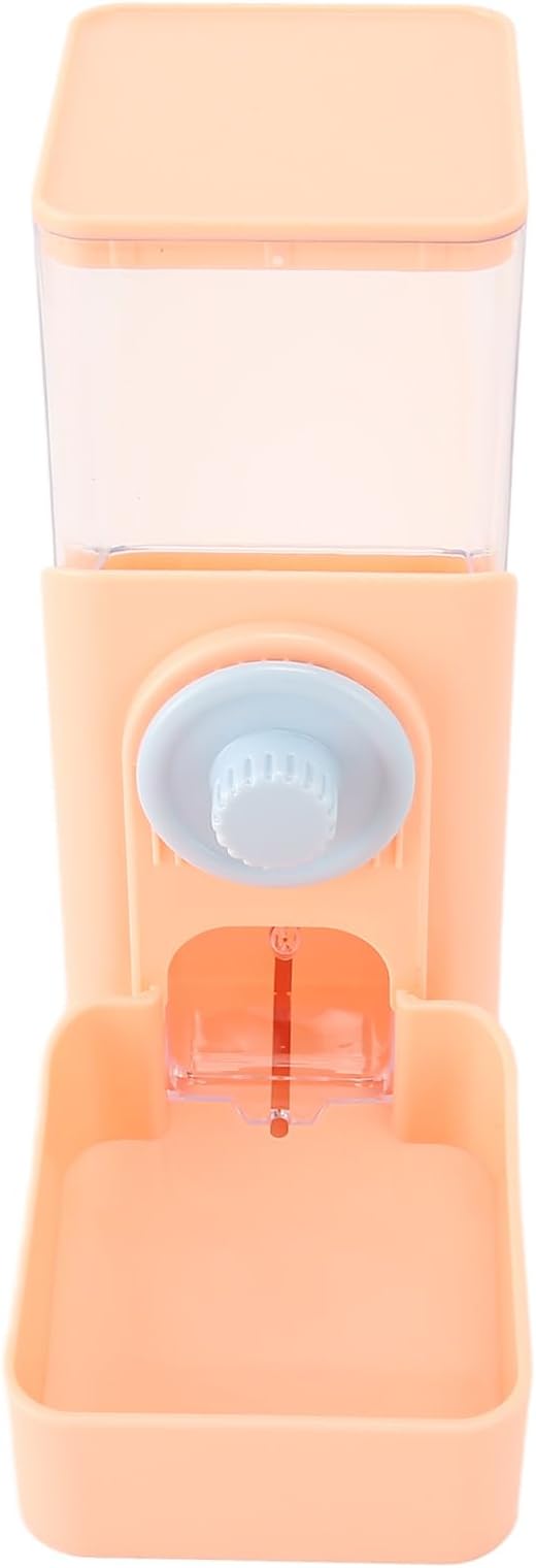 Alomejor Automatic Pet Feeder, Large Capacity Gravity Feeder with Leak Proof Design, Convenient Hanging Design for Cat Dog Cage (Pink)