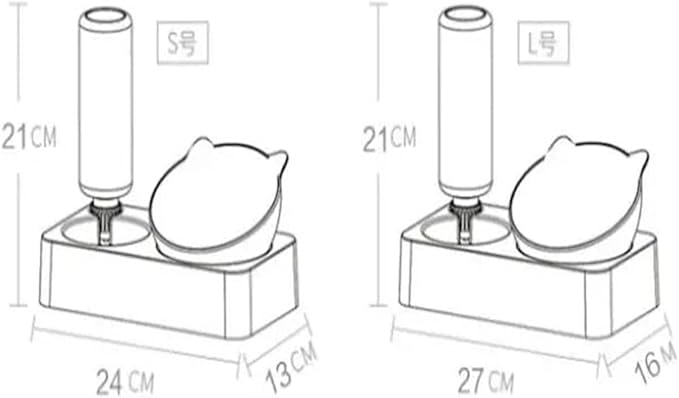 Double Bowl Automatic Pet Anti-Overturn Rice Plastic Tableware