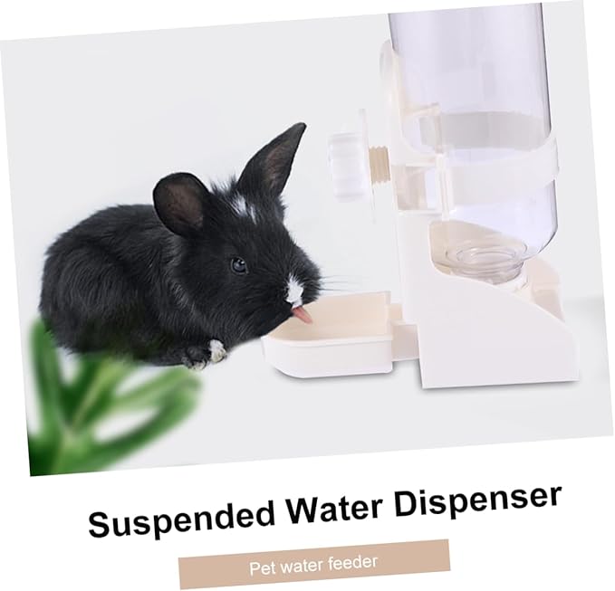 Hanging Gravity Waterer Automatic Pet Water Feeder for Dogs for Indoor Outdoor Use Convenient Water Station White