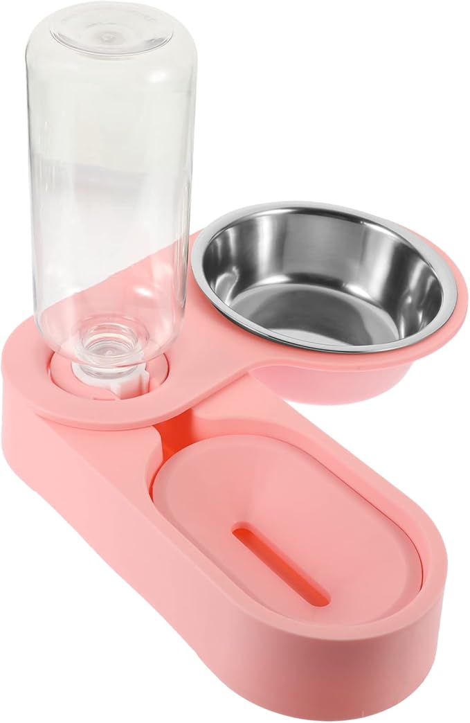 BESPORTBLE Corner Cat Feeder Stainless Steel Pet Bowl Auto Water Feeder for Dogs and Cats